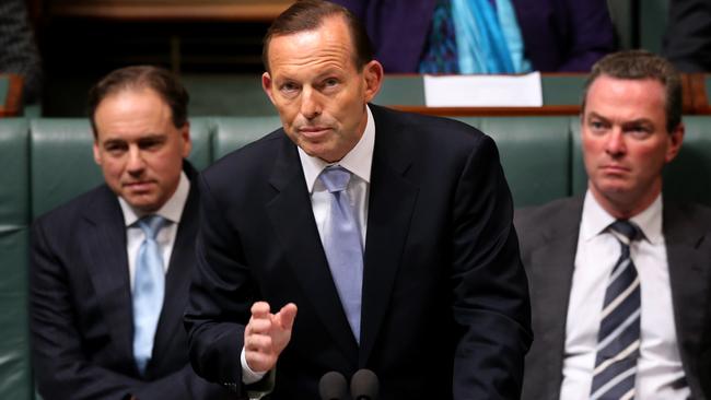 Fighting the Senate ... Prime Minister Tony Abbott re-introduces the Carbon Tax Repeal Bill in the House of Representatives.