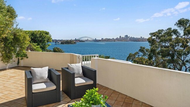 The waterfront view from Cliffs Towers, Sydney.