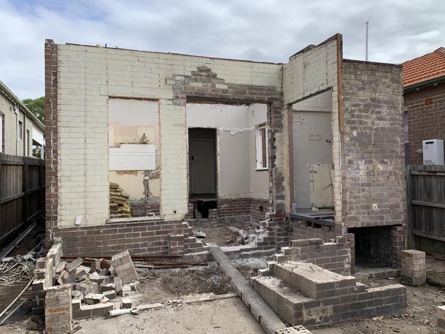 While freestanding, the very typical Inner West single-fronted facade is on a narrow block and was originally configured like a standard semi. The back section of the house was demolished to make way for open-plan living and the upstairs extension. Picture: supplied