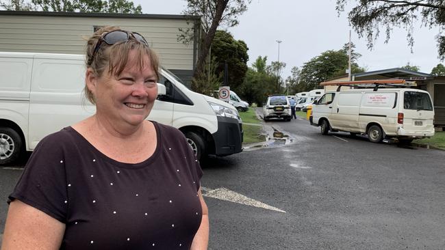 Manager Lismore Centra Tourist Park, Carmen Thomas awaits word on when and if the 40 motorhomes in the park and its residents will be moving due to renewed flash flooding concerns.