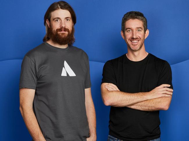 Atlassian co-CEOs Mike Cannon-Brookes and Scott Farquhar. Source: Atlassian