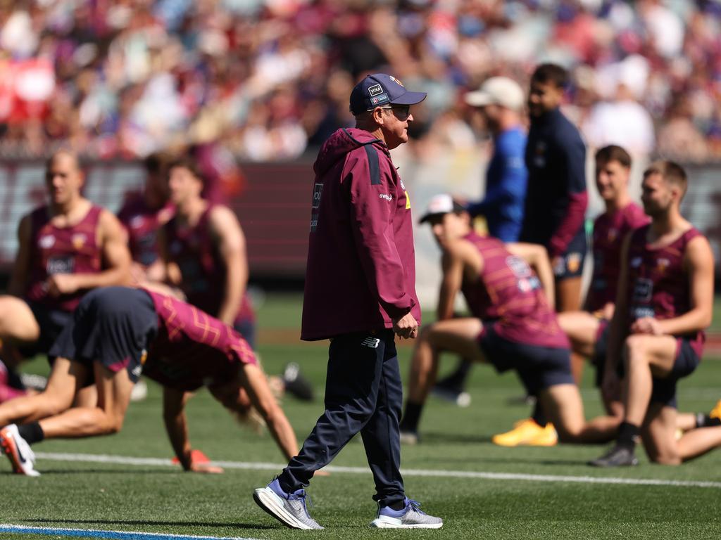 Chris Fagan during the Brisbane Lions captain's run. Picture: Getty Images