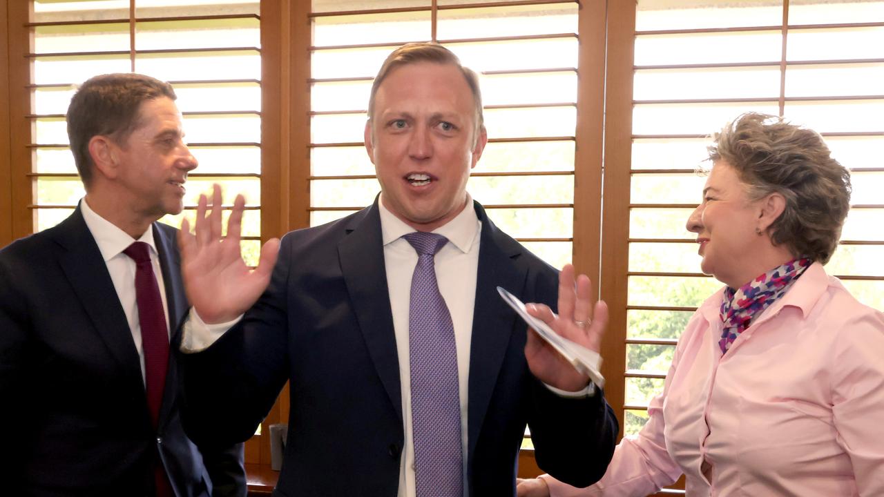 Steven Miles addresses the Labor Caucus on Friday morning. Picture: Steven Miles