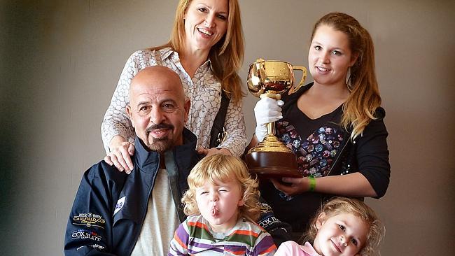 Mount Athos' owner Marwan Koukash, wife Mandy and children Gabrial, Lexi and Layla last year.