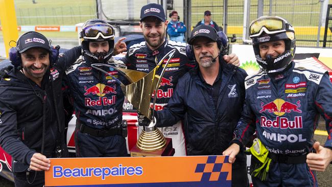 Shane van Gisbergen owes his team big time after they manufactured one of great wins on Saturday night.