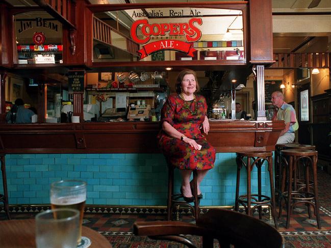 Publican Margaret Hargreaves at bar of Shakespeare Hotel, Surry Hills, hotel to be sold.                       General                   New South Wales (NSW) / Hotels