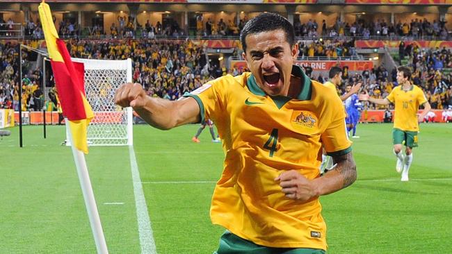 Australian soccer superstar Tim Cahill has found a new team to call home. So where has the international star signed on? Picture: Vince Caligiuri/Getty