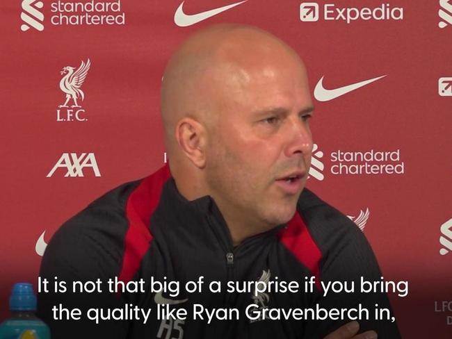 Liverpool boss Arne Slot hopes Ryan Gravenberch can maintain impressive form