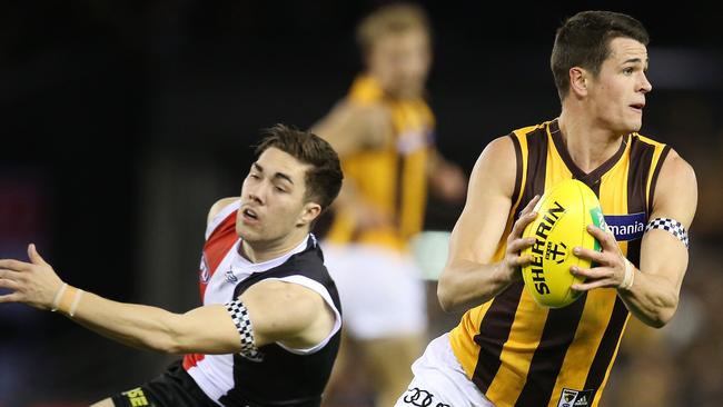 Port Adelaide closed the AFL trade period with draft pick No. 5 after securing Hawthorn defender Ryan Burton while trading 2013 club champion to the Hawks. Picture: Michael Klein