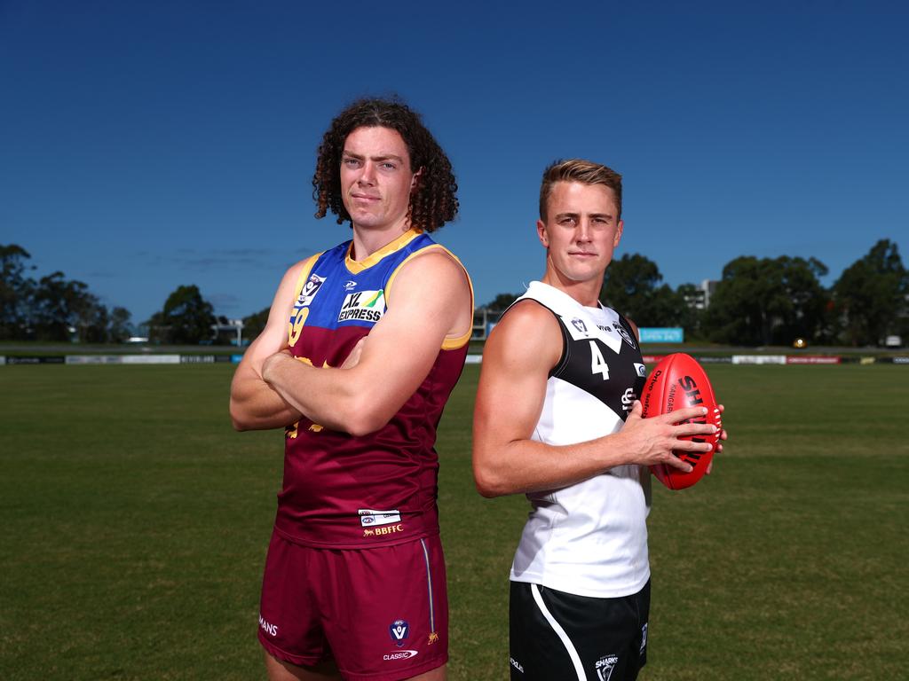 Former Brisbane Lions VFL Wylie Buzza will now call Southport Sharks player Mike Manteit a teammate after being the first named signing for the Sharks this off season. (Photo by Chris Hyde/AFL Photos)