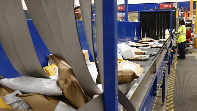 Australia Post’s parcels business is booming. Picture: Richard Dobson