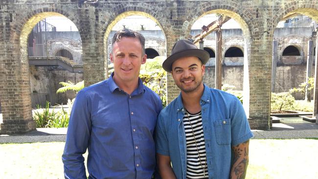 Titus Day and Guy Sebastian in happier times.