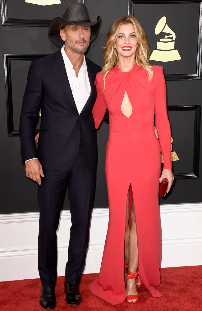 Singers Tim McGraw and Faith Hill at The Grammy Awards. Picture: Frazer Harrison