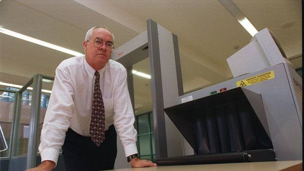 AUGUST 23, 1999: Magistrate Jeff Linden inside Lismore Court.