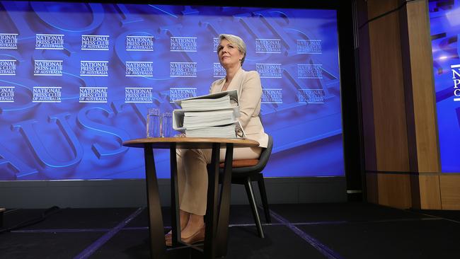 Environment and Water Minister Tanya Plibersek released the State of the Environment report on Tuesday ahead of her address at the National Press Club in Canberra. Picture: NCA NewsWire / Gary Ramage