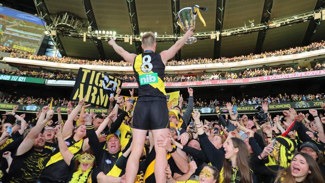 Jack Riewoldt says the Tigers are hungry to win back-to-back premierships. Picture: Alex Coppel