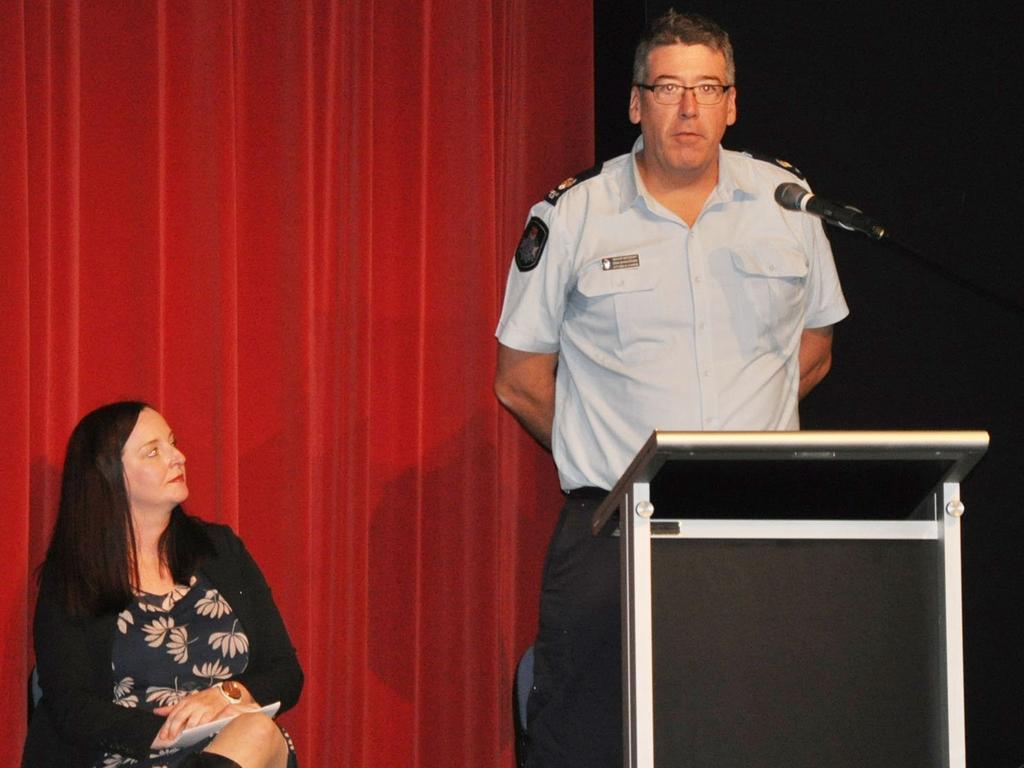 Member for Keppel Brittany Lauga listened to crime statistics from Yeppoon Police Officer in Charge Senior Sergeant Erin Shawcross at a forum held last year to combat youth crime