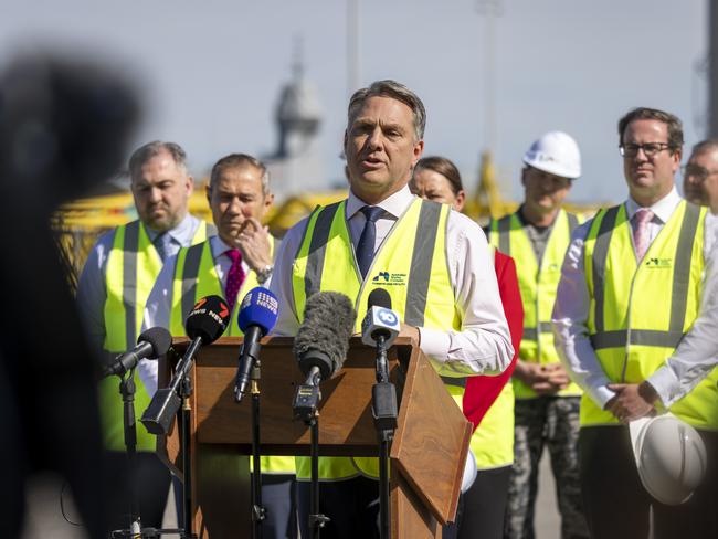 Deputy Prime Minister and Minister for Defence, the Hon Richard Marles MP, announced the establishment of a consolidated Commonwealth-owned Defence precinct at Western Australia’s Henderson Shipyard on 16 October 2024. The establishment of a consolidated Defence precinct at Henderson is the critical next step in delivering continuous naval shipbuilding in Western Australia. *** Local Caption *** The Australian Government will establish a consolidated Commonwealth-owned Defence precinct at Western Australia’s Henderson a Shipyard to underpin billions of dollars of investment in defence capability in the West and support thousands of well-paid, high-skilled local jobs.