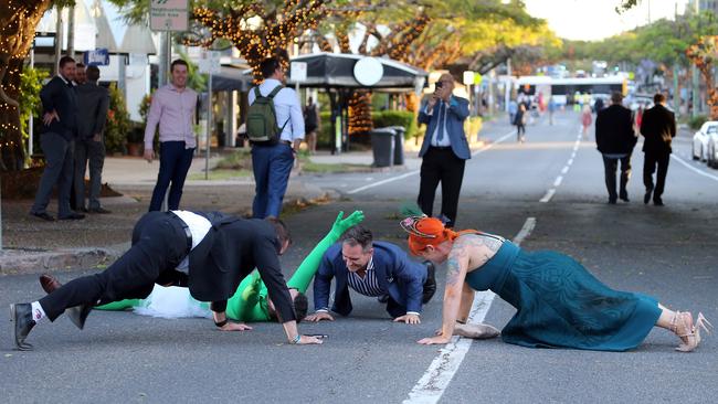 When you’ve been shredding and feel the need to show off your talents. Picture: AAP Image/Richard Gosling