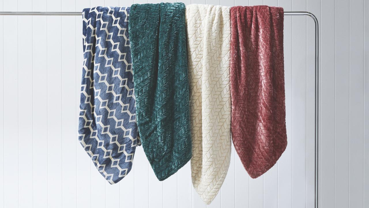 And this is the plush throw blanket. It comes in seven assorted designs - worth $17.99. Picture: Aldi