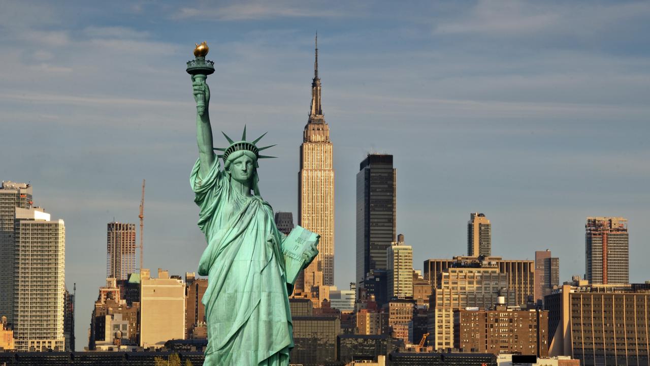 New York cityscape skyline empire state building and statue of liberty. Picture: iStock