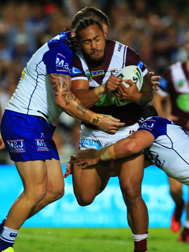 Jorge Taufua in action against the Bulldogs earlioer this season. Picture: Mark Evans