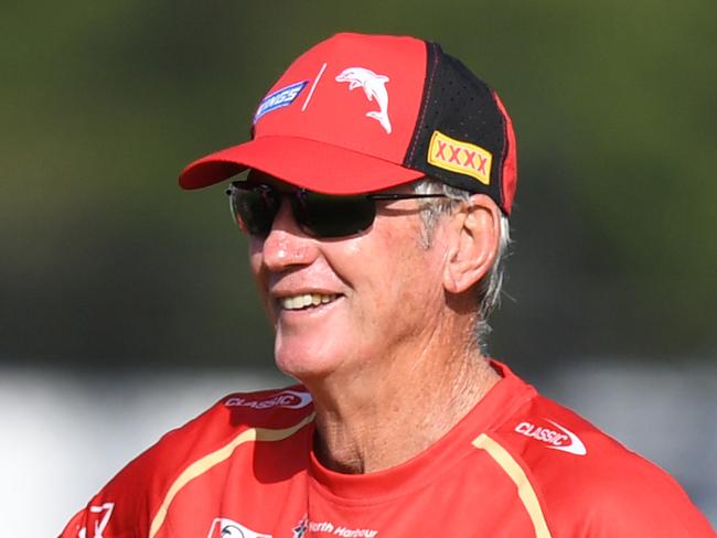 Wayne Bennett at Dolphins training. Picture: NRL Imagery