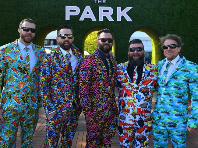 These lads are ready to party. Picture: AAP Image/James Ross