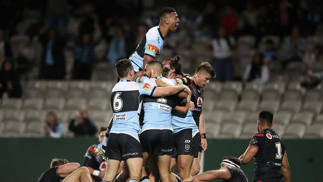 The Sharks have secured their place in the top eight, now six points clear of ninth position. Picture: Getty Images.