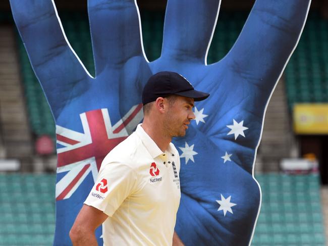 England's Jimmy Anderson is facing a battle to be fit for the first Ashes Test at Edgbaston. Picture: William West/AFP PHOTO