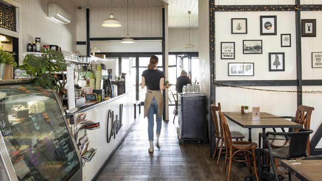 Chapter IV cafe on Latrobe Terrace in Paddington is situated in an old Queenslander cottage. Picture: Mark Cranitch.