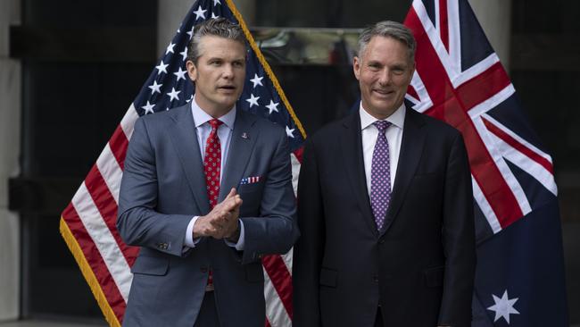 Secretary of Defense Pete Hegseth and Australian Minister for Defense Richard Marles. Picture: Supplied