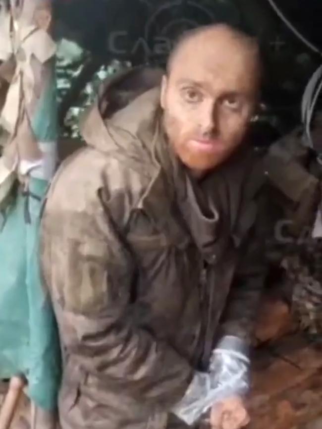 Australian man Oscar Jenkins was captured by Russian forces in Ukraine. Picture: Screengrab