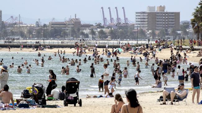 Pop-up beach bars are set to revive Melbourne’s hospitality sector. Picture: David Geraghty