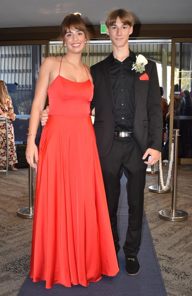 Laurence Souter and Jessica Lawrie at the Sunshine Coast Grammar School formal 2023. Photo: Jorina Maureschat