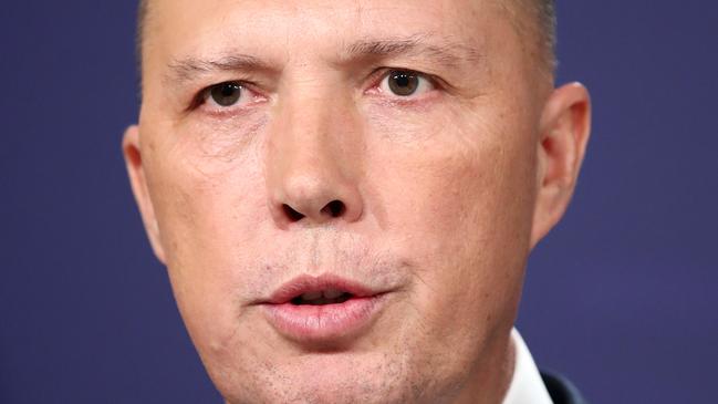 Home Affairs Minister Peter Dutton in Sydney. Picture: Getty Images