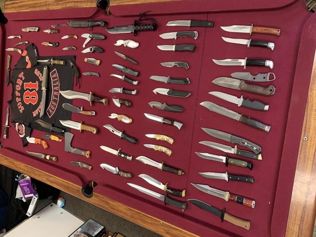 NT Police seized a number of unlicensed weapons, ammunition and drugs during several raids at rural properties as part of a National Gang Disruption Operation Picture: NT Police