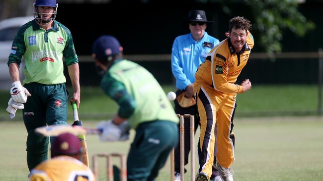 Cricket Far North Twenty20s at Griffiths Park. Norths v Rovers. Norths' Mitchell Warnock bowls. PICTURE: STEWART McLEAN