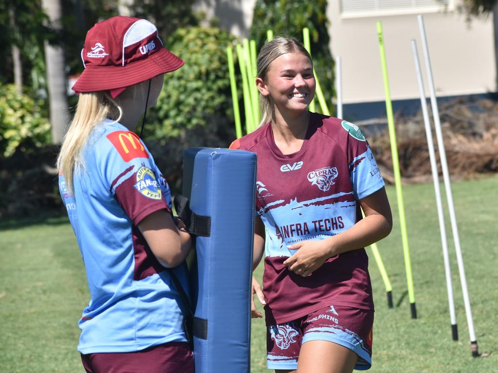 CQ Capras under-17 girls squad at pre-season training at Emmaus College, Rockhampton, on January 18, 2025.
