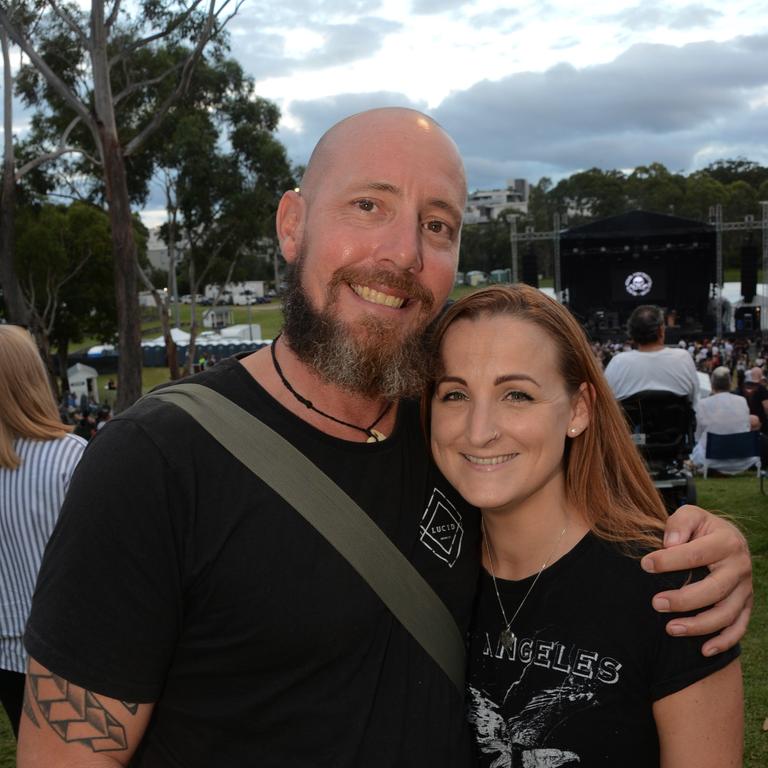 Adam Johnson and Kayla Ross at Under The Southern Stars concert at Sharks, Parkwood. Pic: Regina King