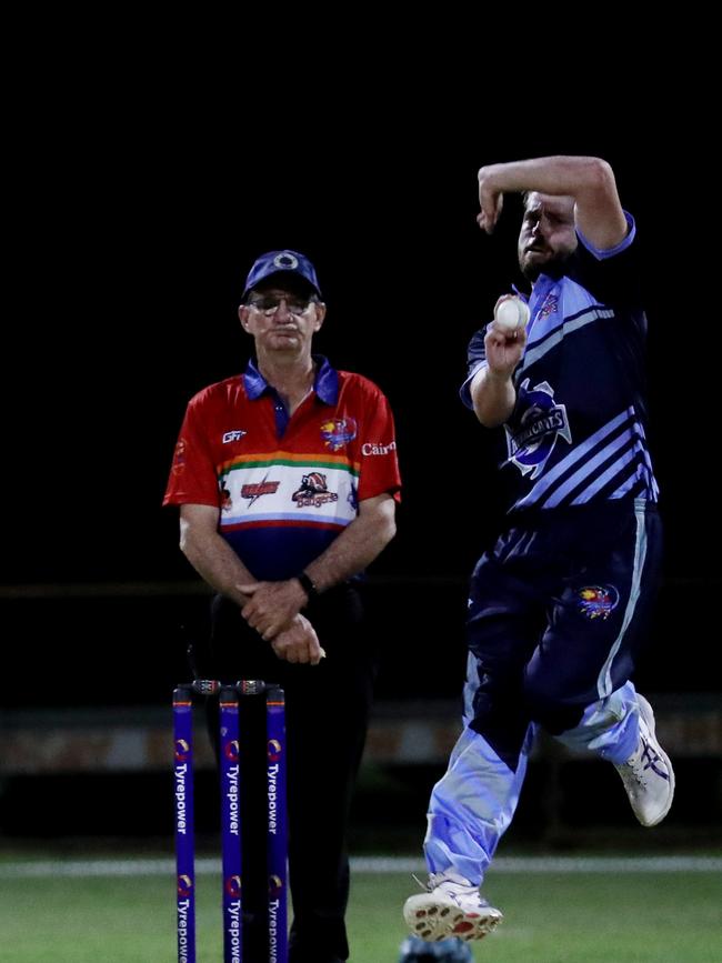 Barrier Reef Big Bash Game 1: Badgers v Hurricanes at Griffiths Park. Hurricanes' Peter Beal. Picture: Stewart McLean