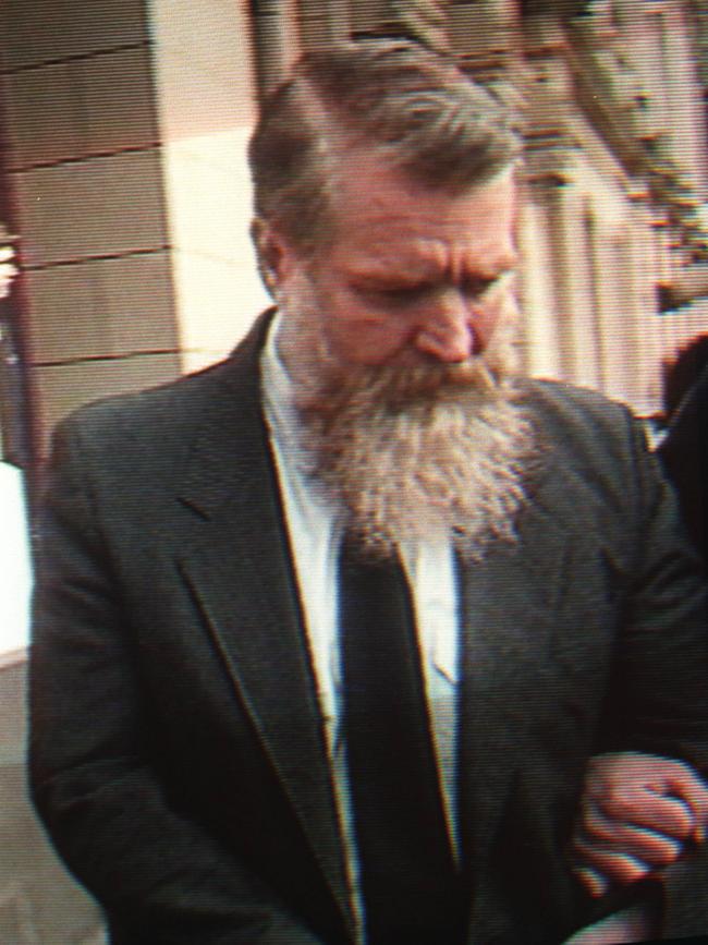 Edmunds outside court in 1998. Picture: Channel Nine