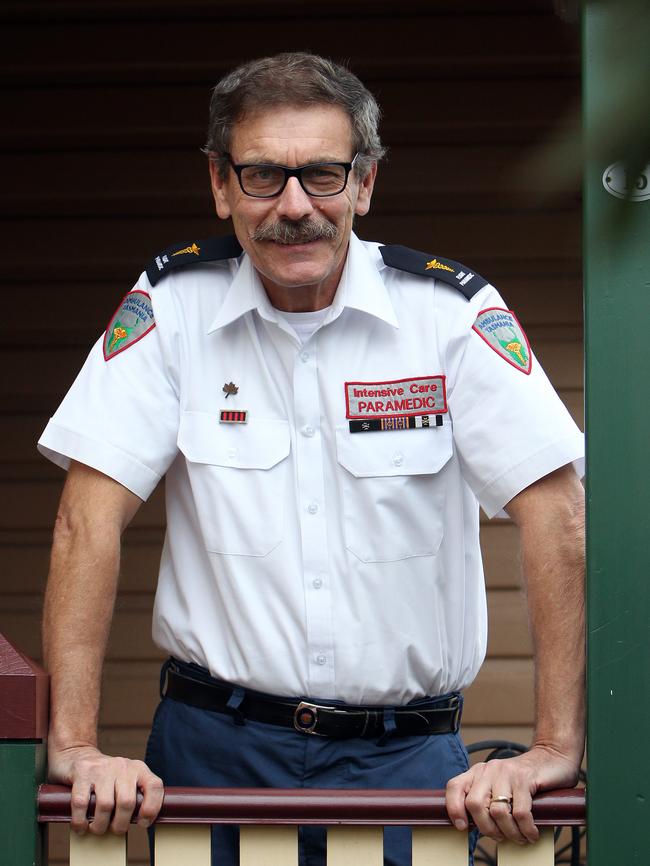 Paramedic Peter James tended for Todd Russell and Brant Webb during the mine emergency. Picture: ROSS MARSDEN