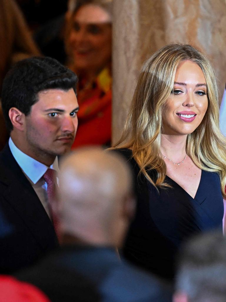 Tiffany Trump attended with her husband Michael Boulos. Picture: Chandan Khanna/AFP