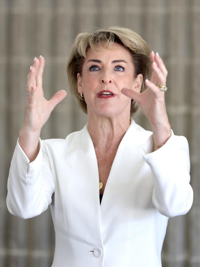 Senator Michaelia Cash will square off with Labor heavyweight Penny Wong. Picture: Steve Pohlner