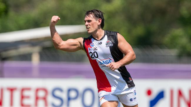 Jye Bolton playing for Southern Districts against PINT in Round 4 of the 2024-25 NTFL season. Picture: Pema Tamang Pakhrin