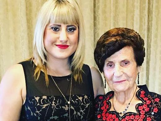 Suzan Delibasic with her Nonna at a family celebration.