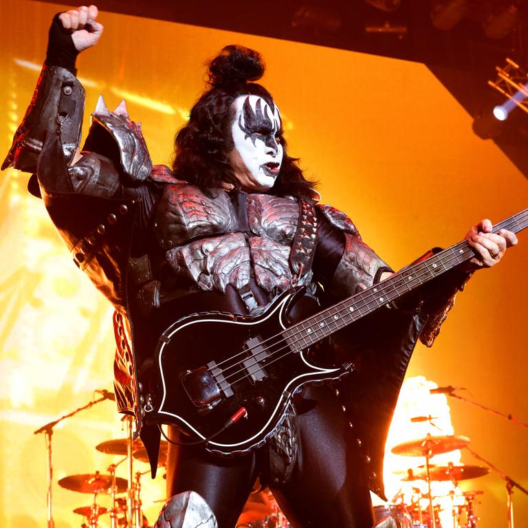 Gene Simmons in action in Brisbane. Steve Pohlner