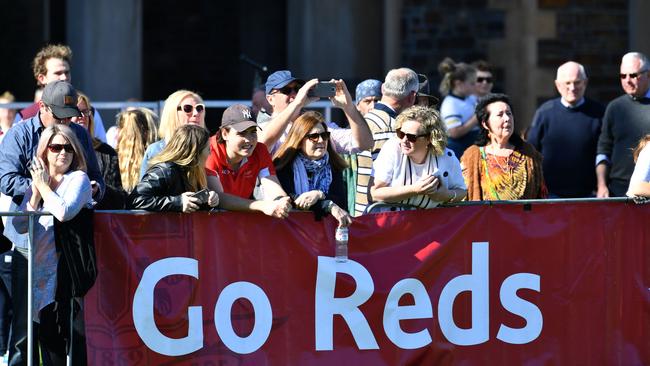 Prince Alfred supporters at last year’s intercol football match. Picture: AAP/Keryn Stevens