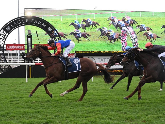 Bella Nipotina rounds out a stellar Queensland winter carnival with victory in the Tattersall's Tiara Picture Grant Peters